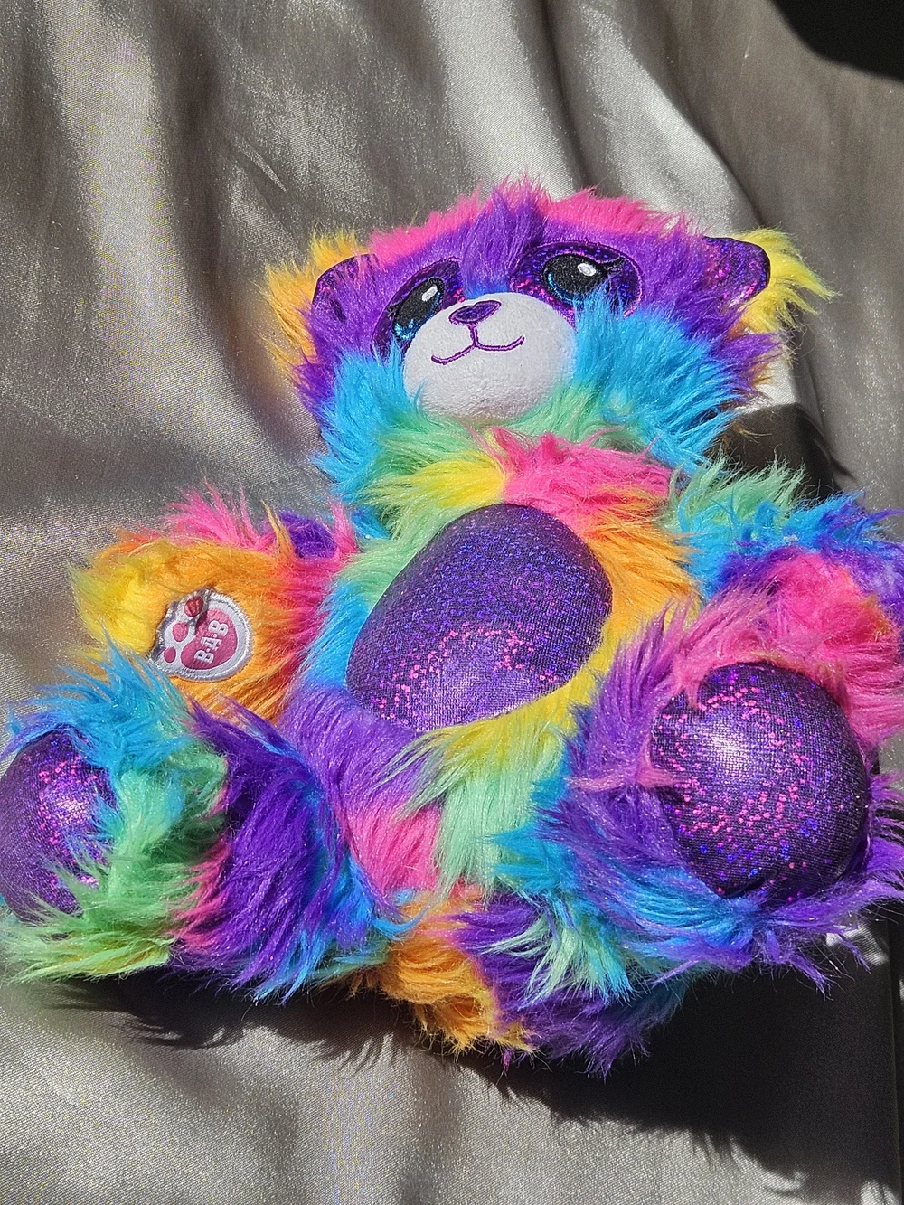 Build-A-Bear  Fluffy Rainbow Panda 10inch Plush *RARE EDITION*